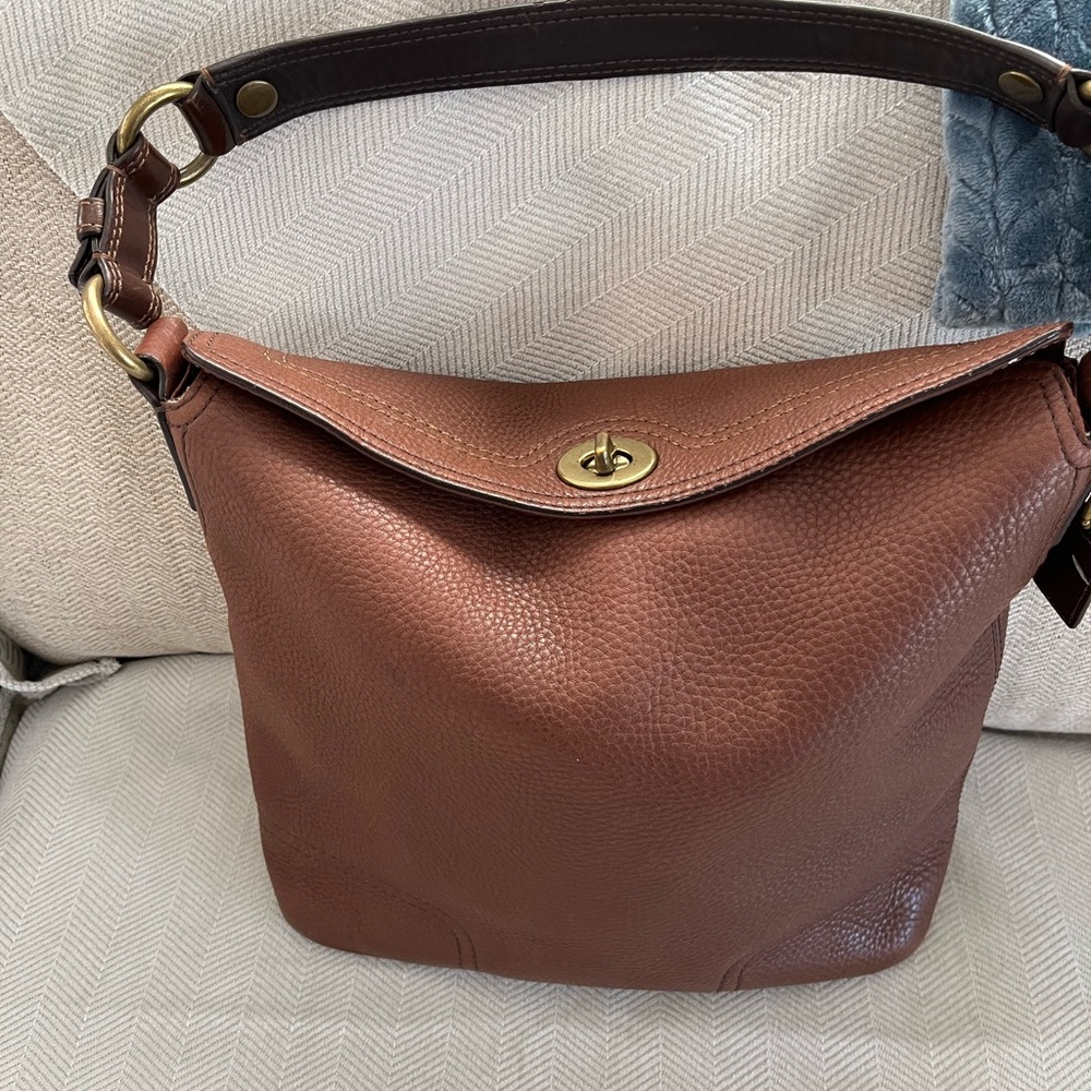 Coach brown leather bag